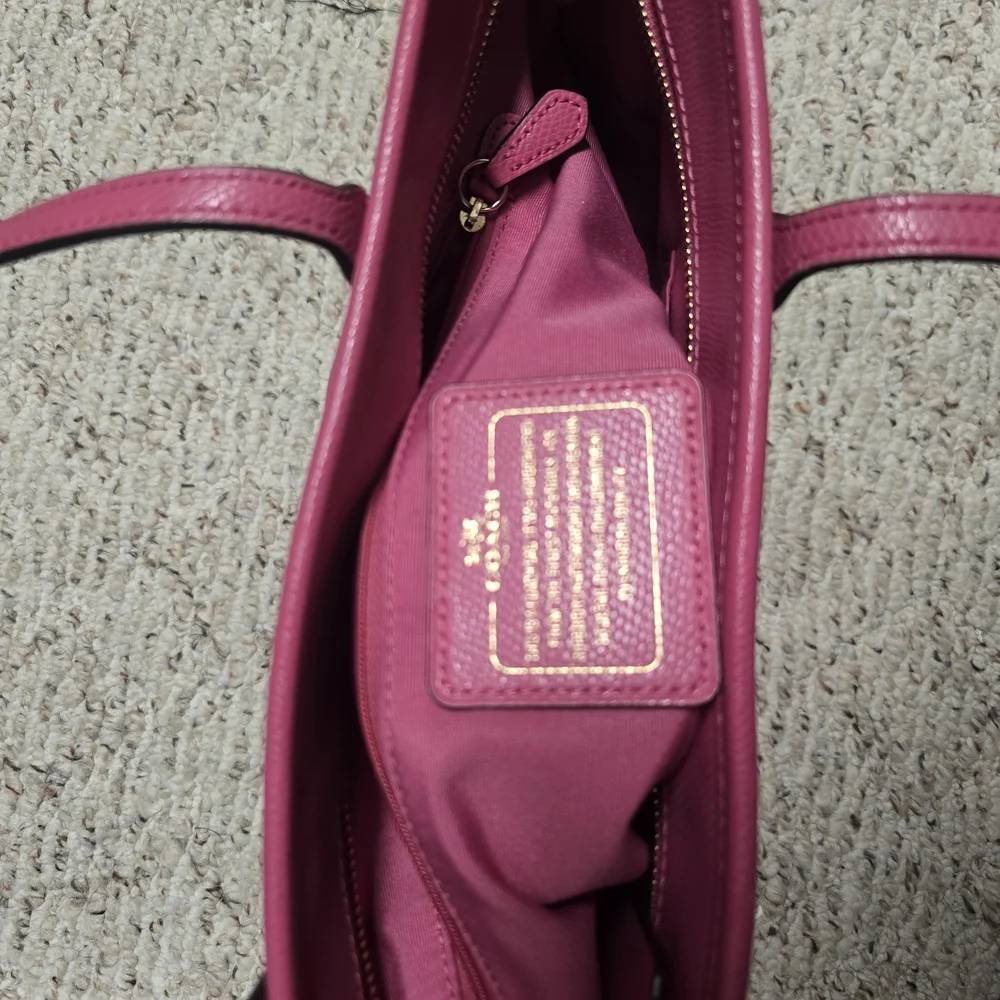 Coach Pink Leather Tote Bag - Picture 4 of 7